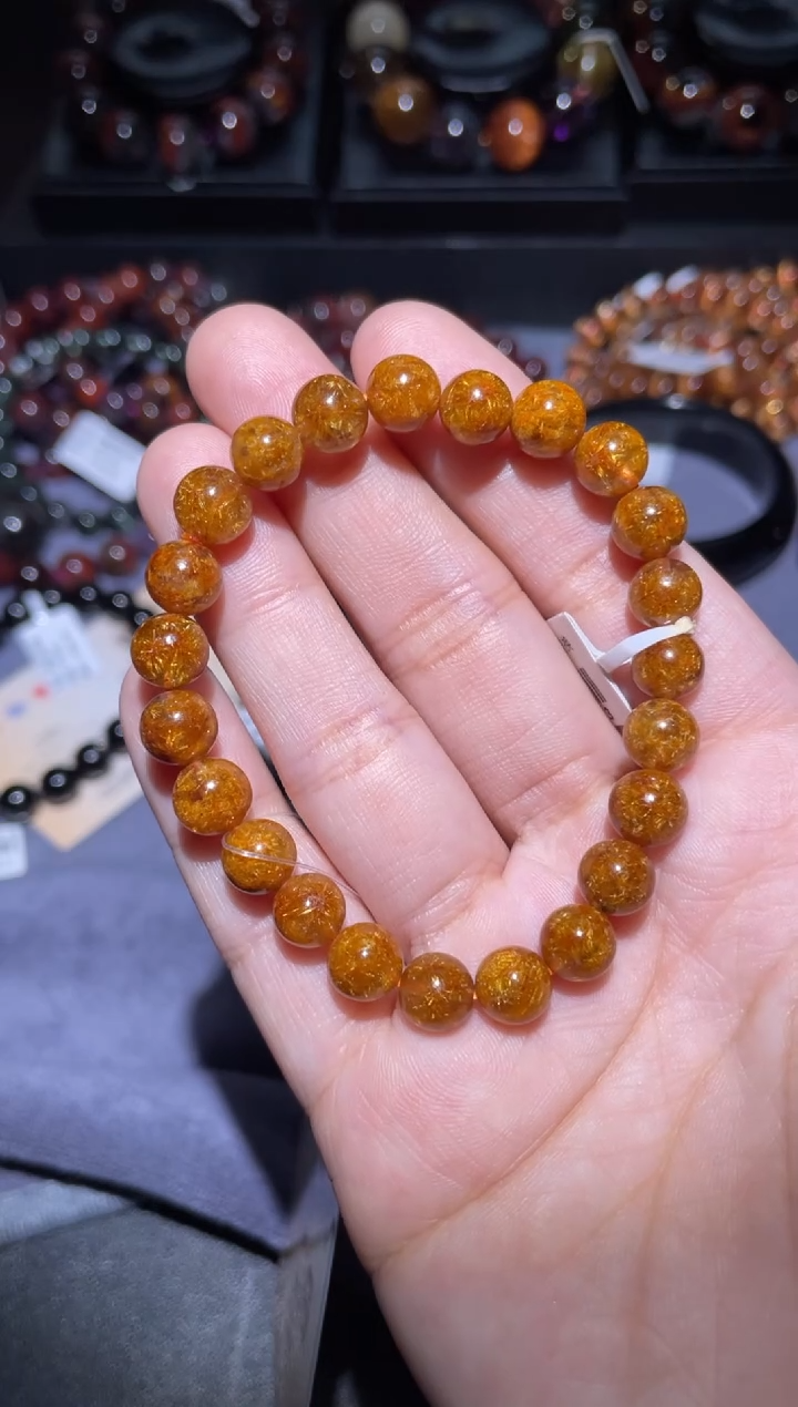 【闪购商品】水晶手链未镶嵌钛晶花8mm-03