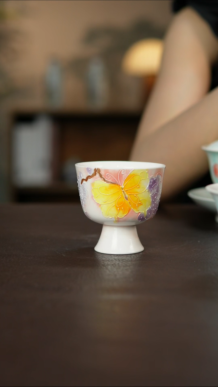 杯景德镇陶瓷杯碗柴烧多人微瑕