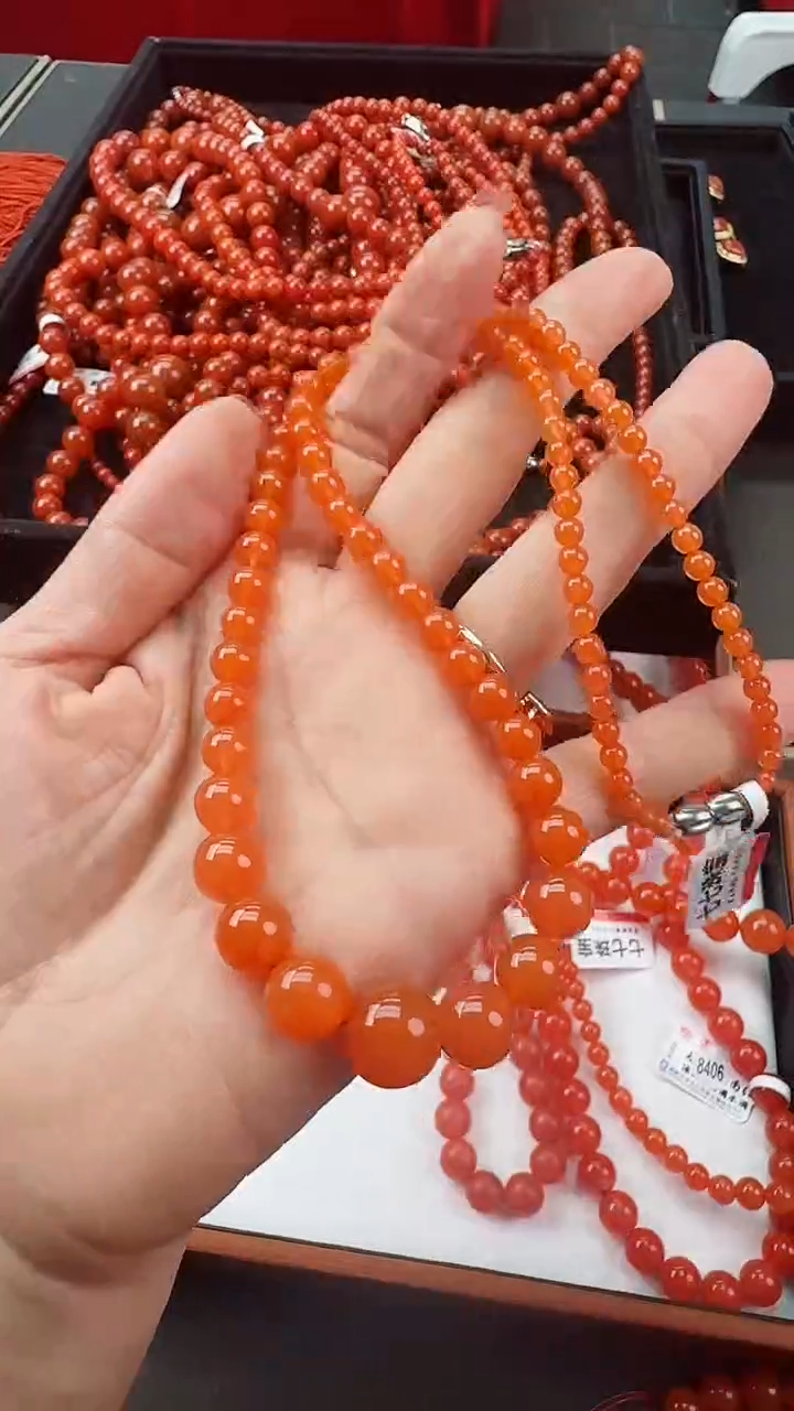 【闪购商品】南红玛瑙项链未镶嵌保山杨柳滴水洞高品塔链