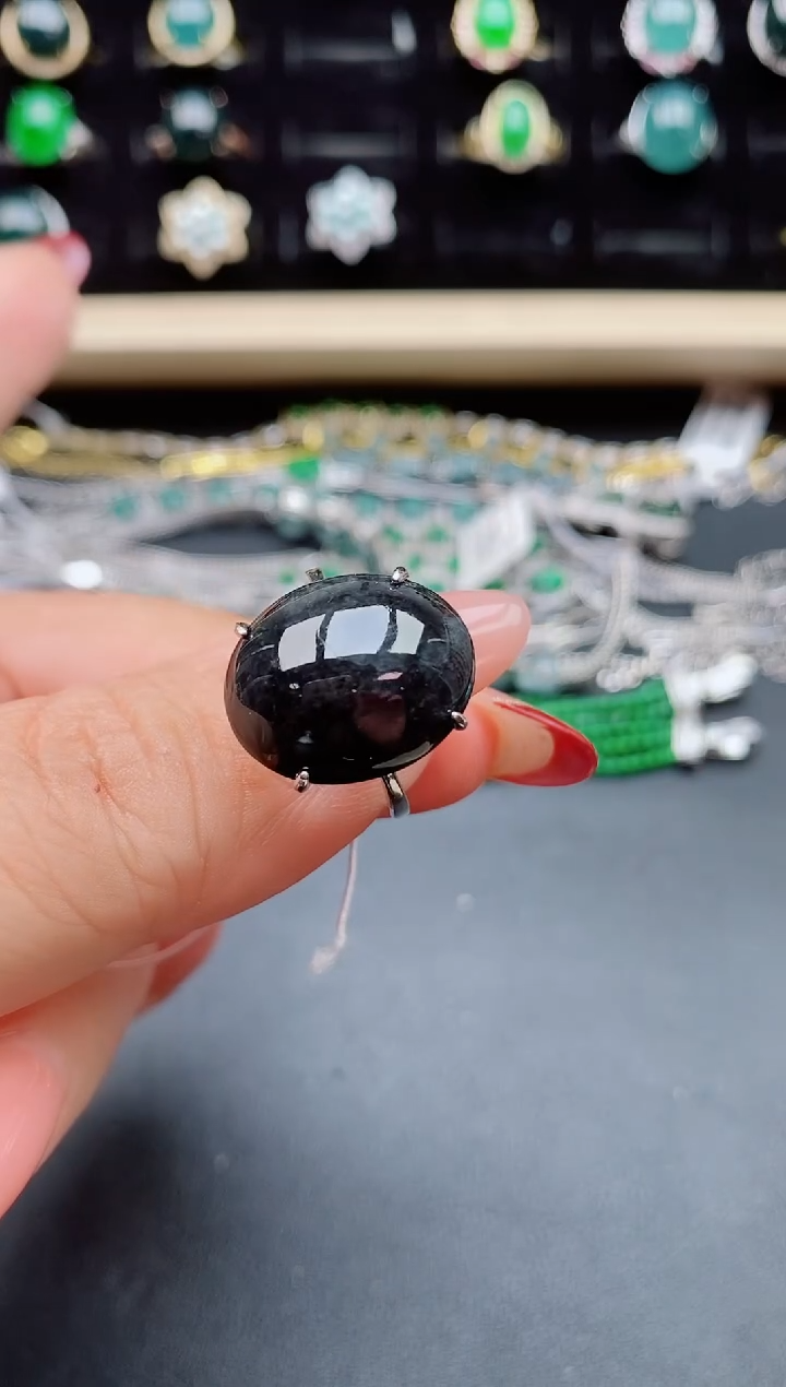 【闪购商品】翡翠戒指银S925镶嵌321321
