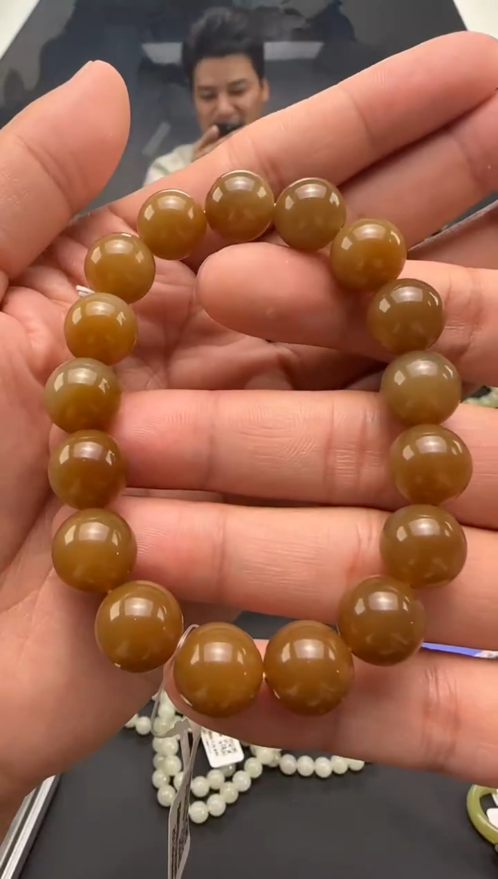 未镶嵌手串和田玉若羌糖手串卡12