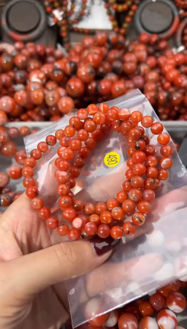 未镶嵌手串南红玛瑙6+