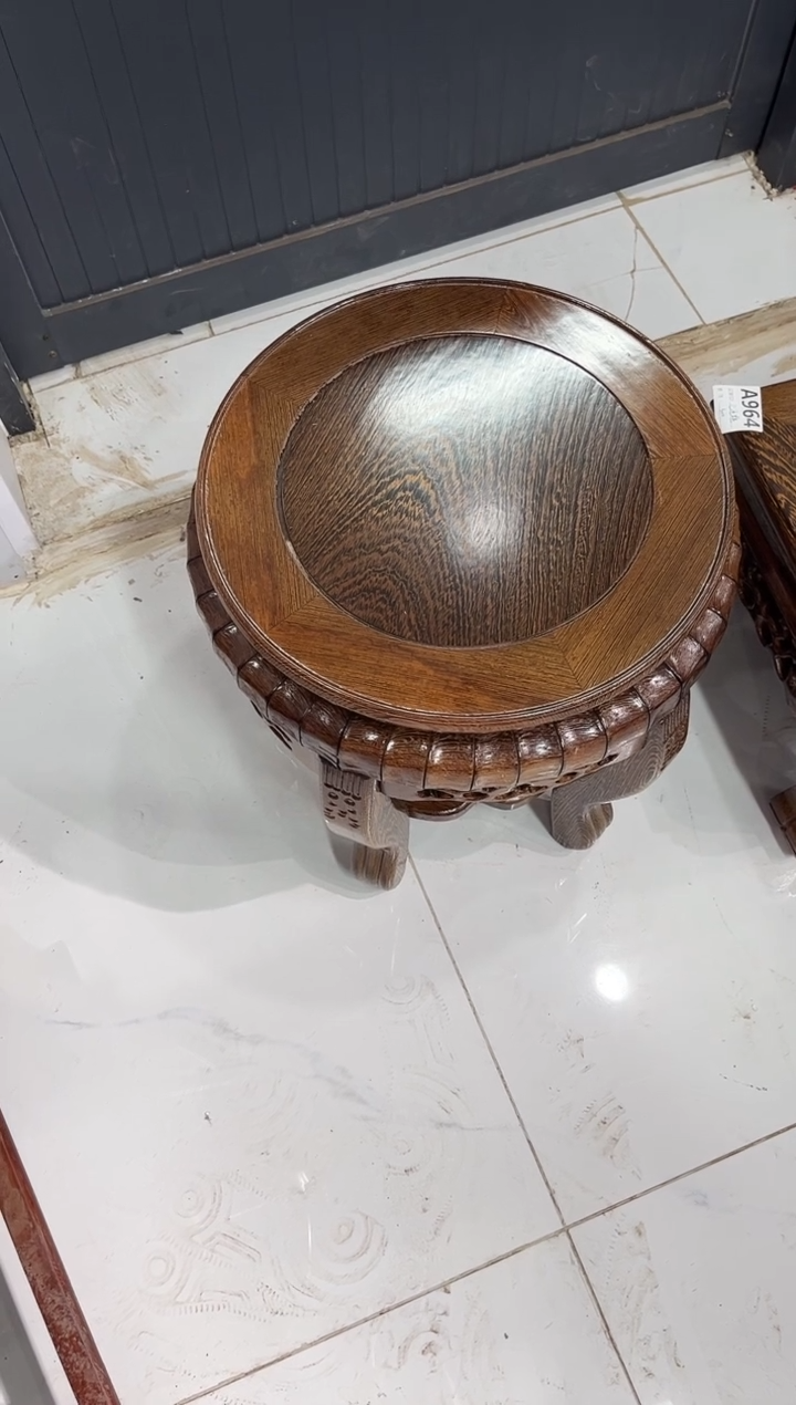 木泡*糖鸡翅木虎头几35*38*43两个