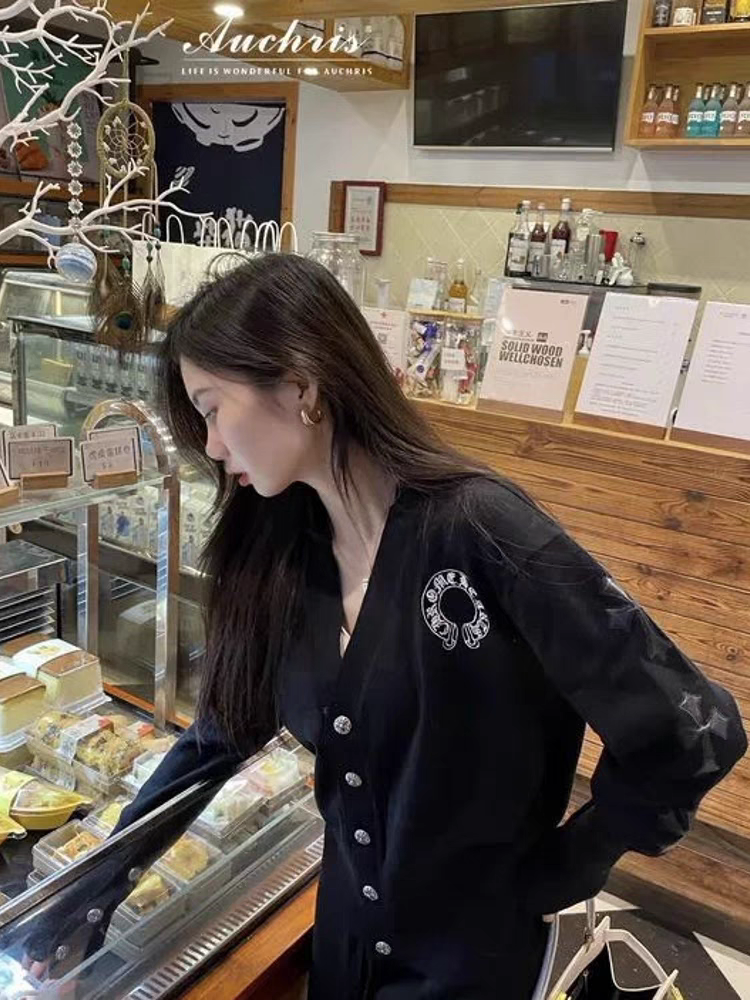 毛衣花毛衣女秋冬圆领宽松针织上衣潮0002