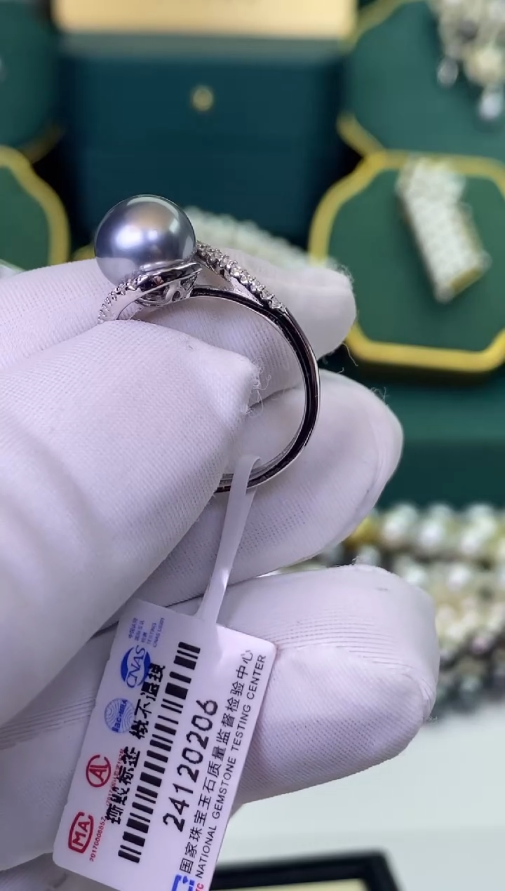 【闪购商品】海水珍珠戒指银S925镶嵌1
