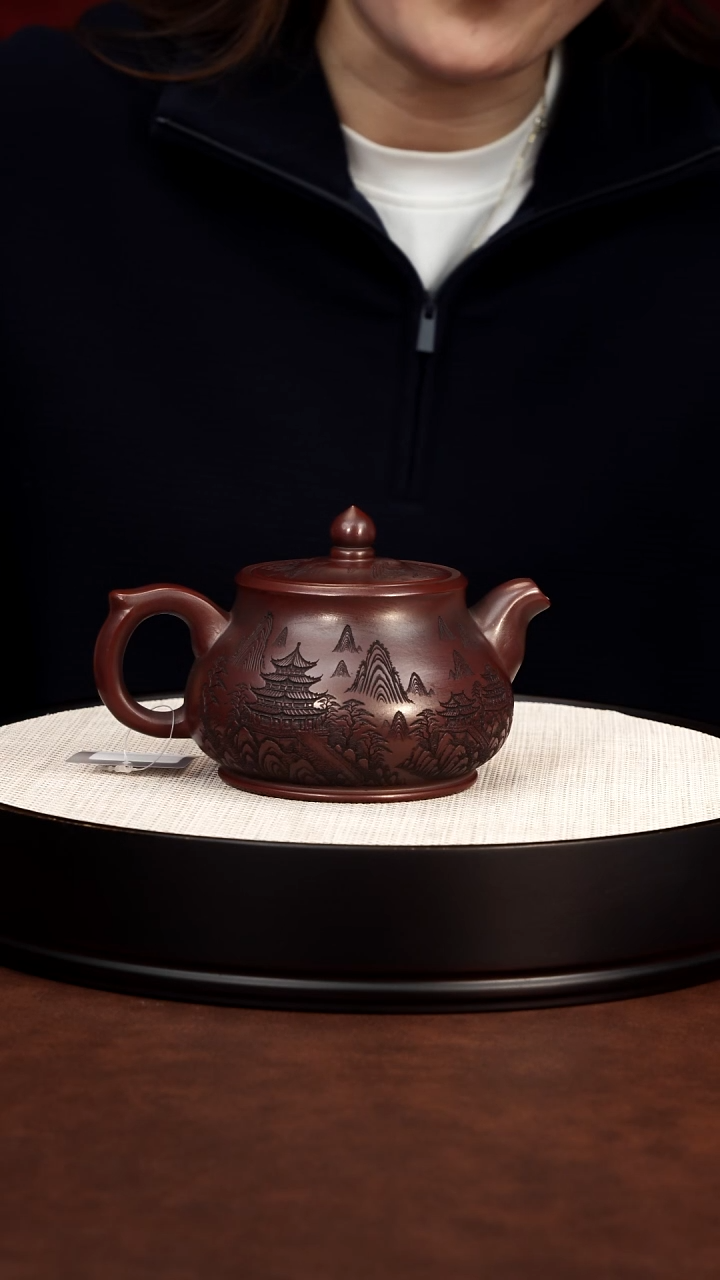 茶壶紫砂潘壶宝瓶龙山古乌泥 吴国政