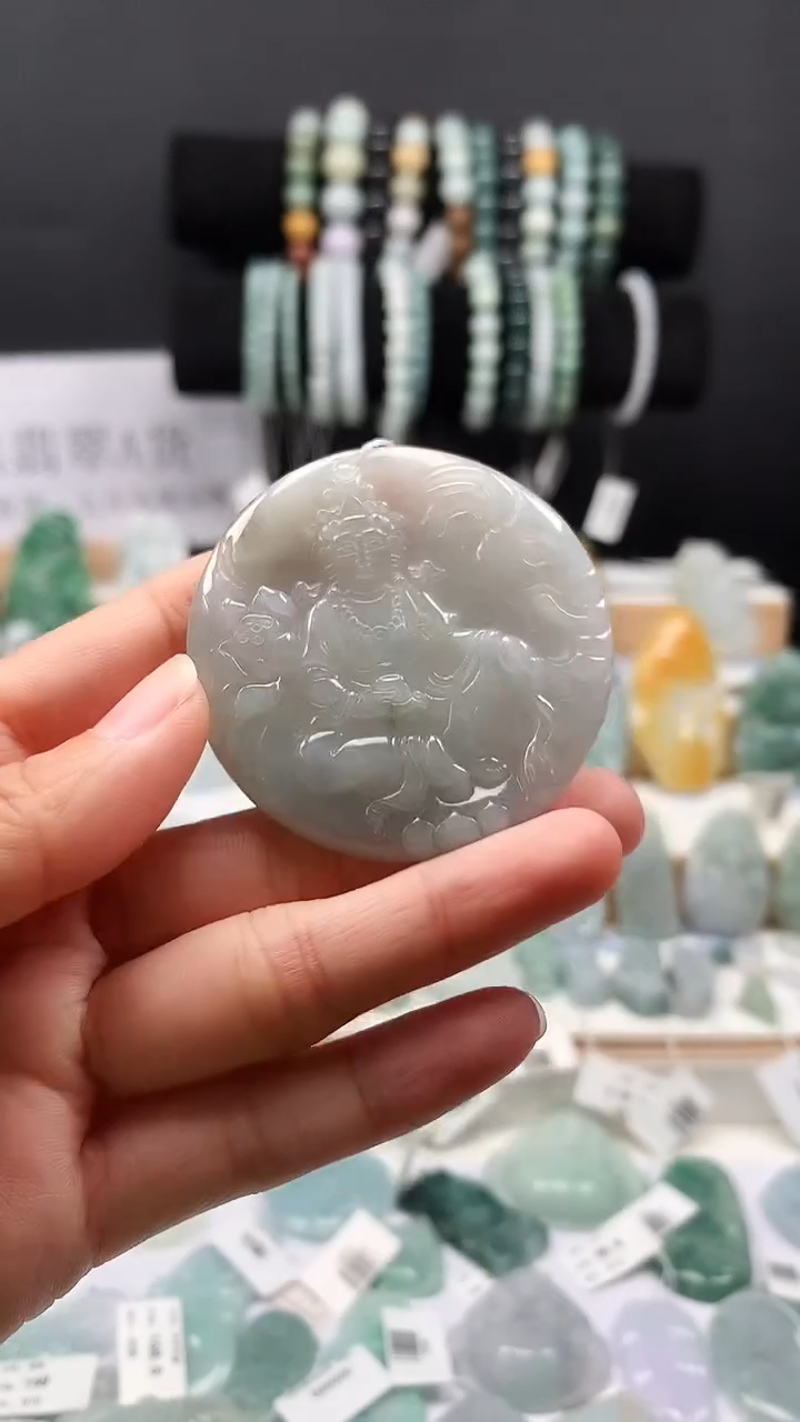 吊坠(不含链)未镶嵌翡翠125  普贤菩萨吊坠（龙，蛇） 