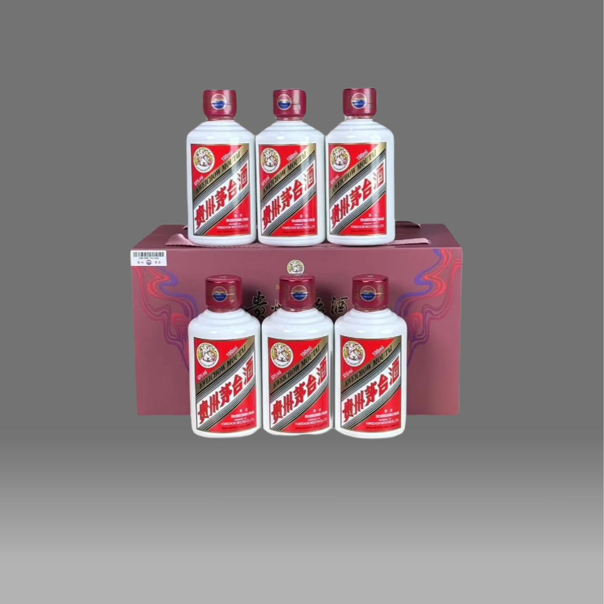 KWEICHOW MOUTAI/贵州茅台100ml飞天生日礼盒53%Vol100ml*6