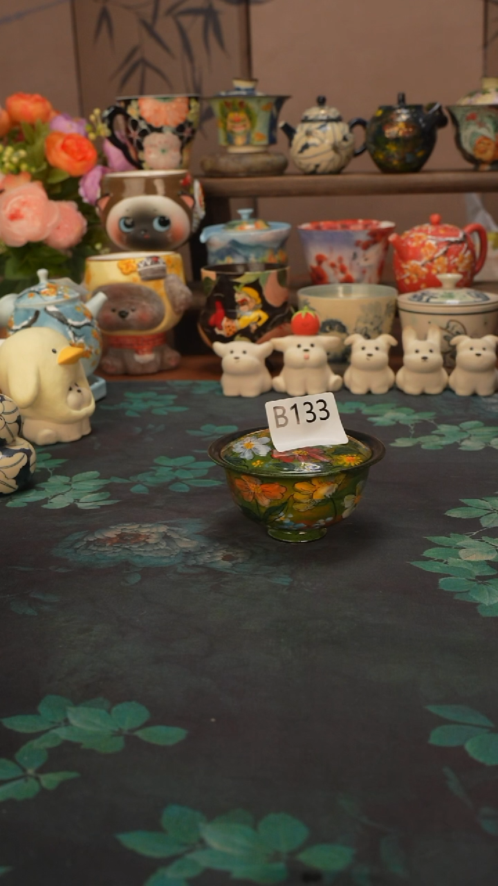 贰俩 莫奈的花园盖碗133