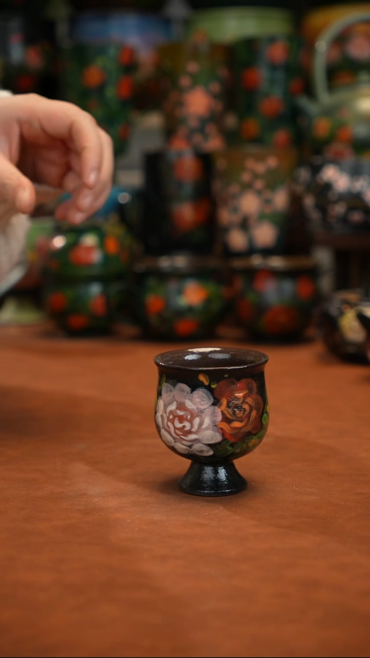 油画  釉下彩   杯子