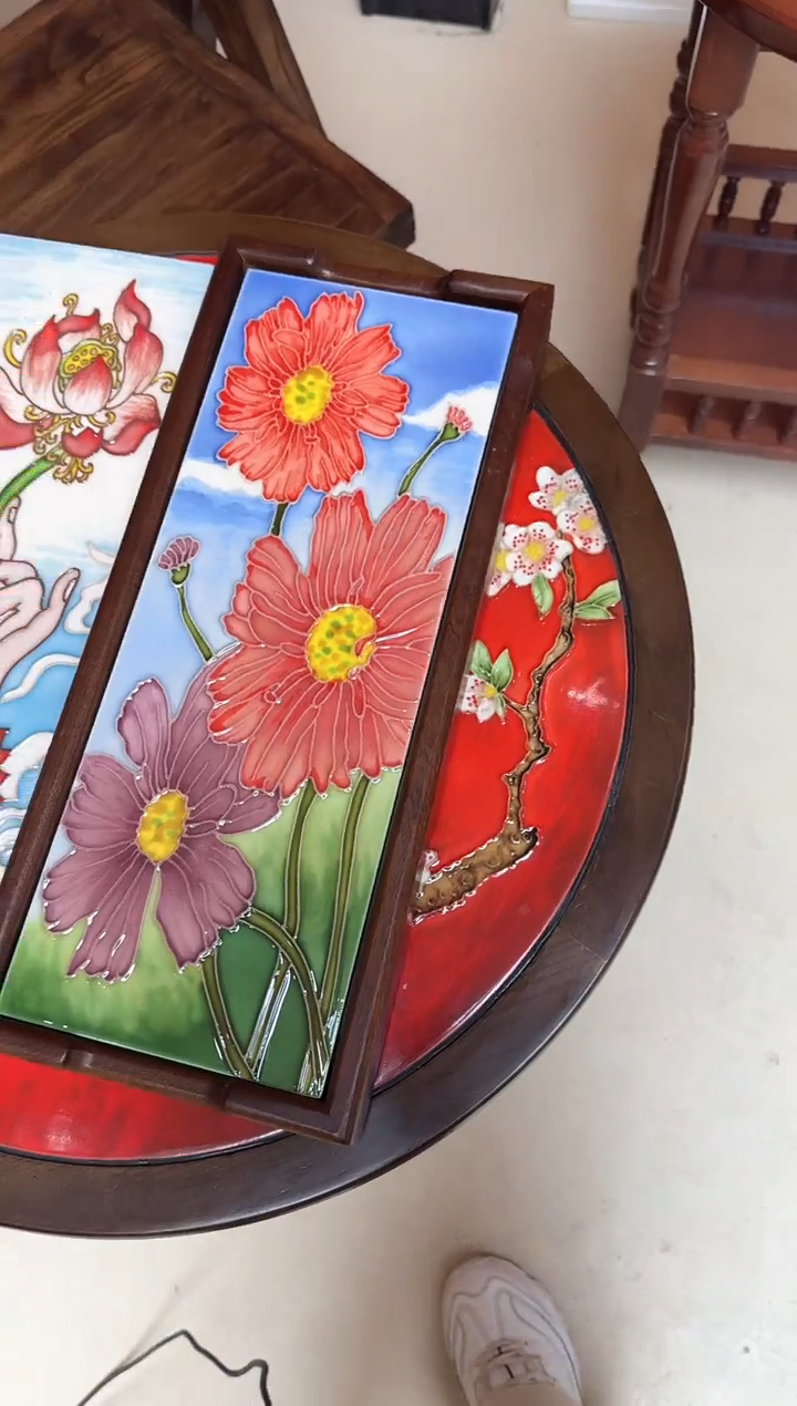 陶瓷  格桑花开 18.43 茶盘