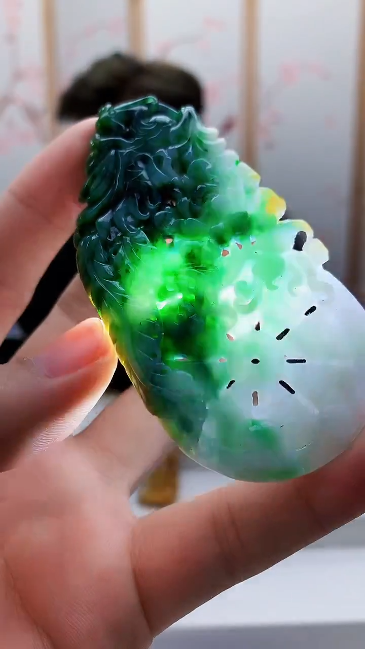 未镶嵌定制翡翠5163bb-毛货挂件56