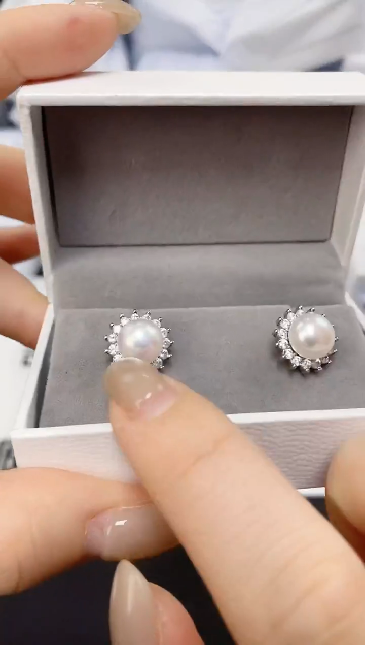 未镶嵌耳饰淡水珍珠ed1073