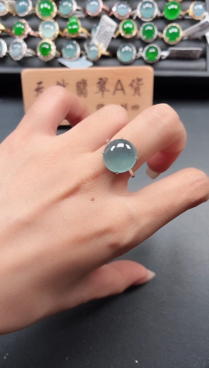银S925镶嵌戒指翡翠1111