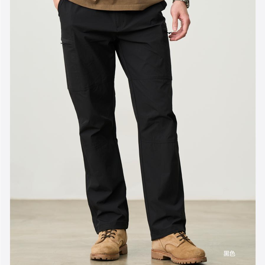 户外休闲直筒工装裤黑色防风