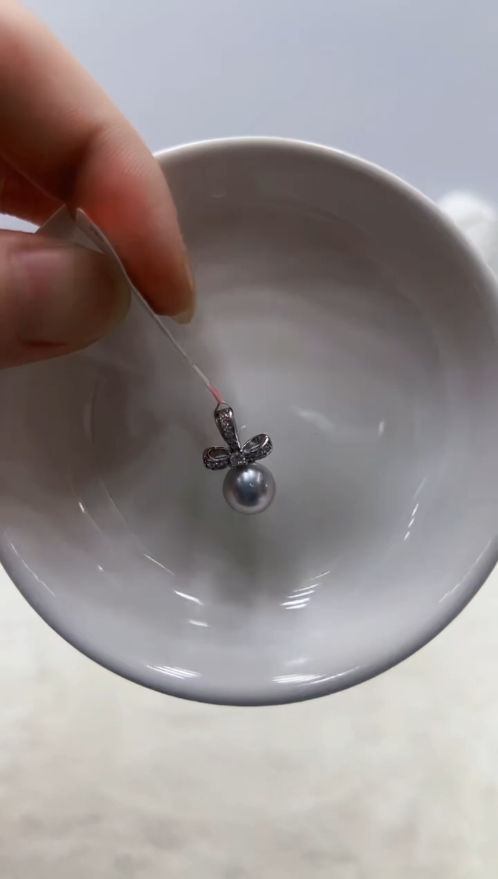 银S925镶嵌海水珍珠DA吊坠8@@yd348