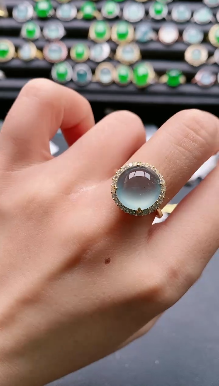 【闪购商品】翡翠戒指银S925镶嵌111111