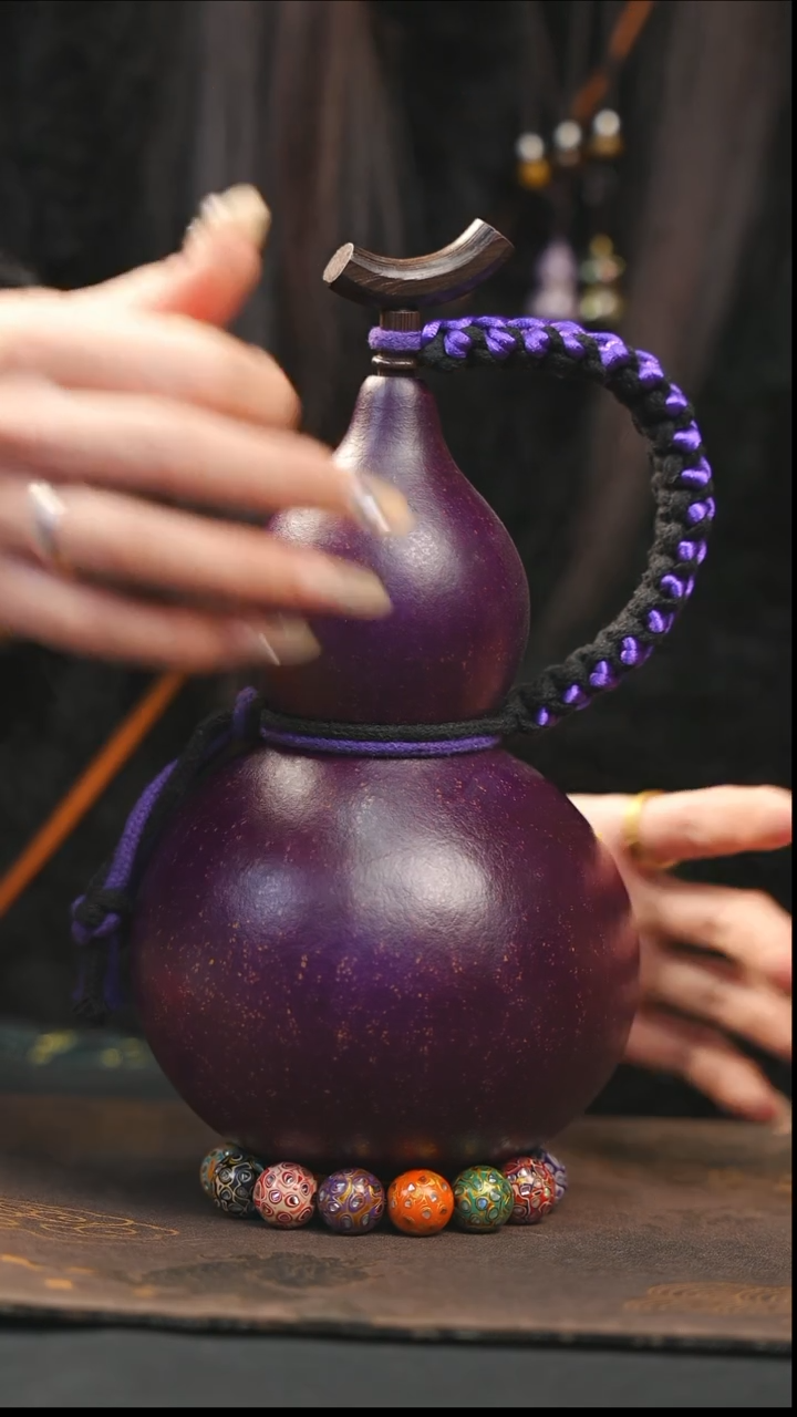 【闪购商品】XK330大漆酒葫芦不包手串及旋转底座