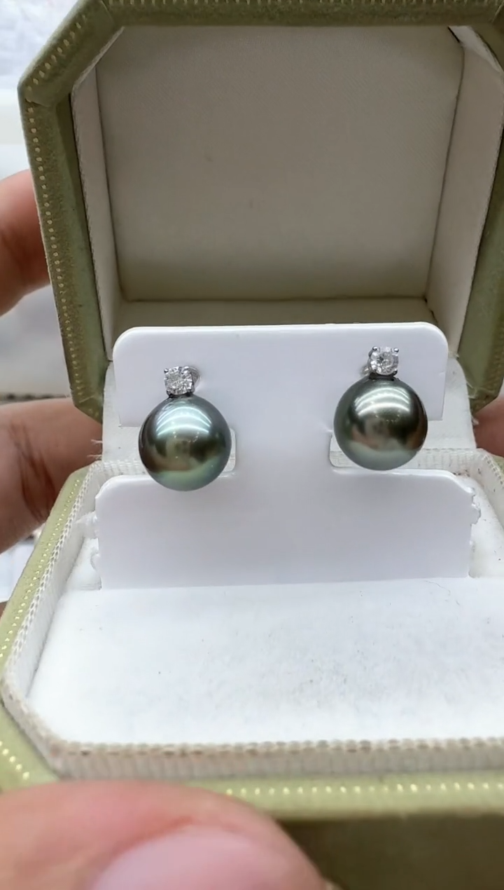 【闪购商品】海水珍珠耳饰18K金镶嵌清货