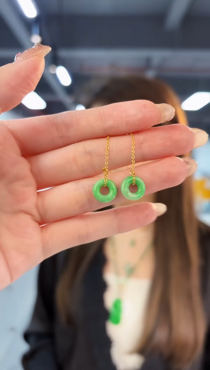 【闪购商品】翡翠耳饰未镶嵌缅料A货/支持复检/一件