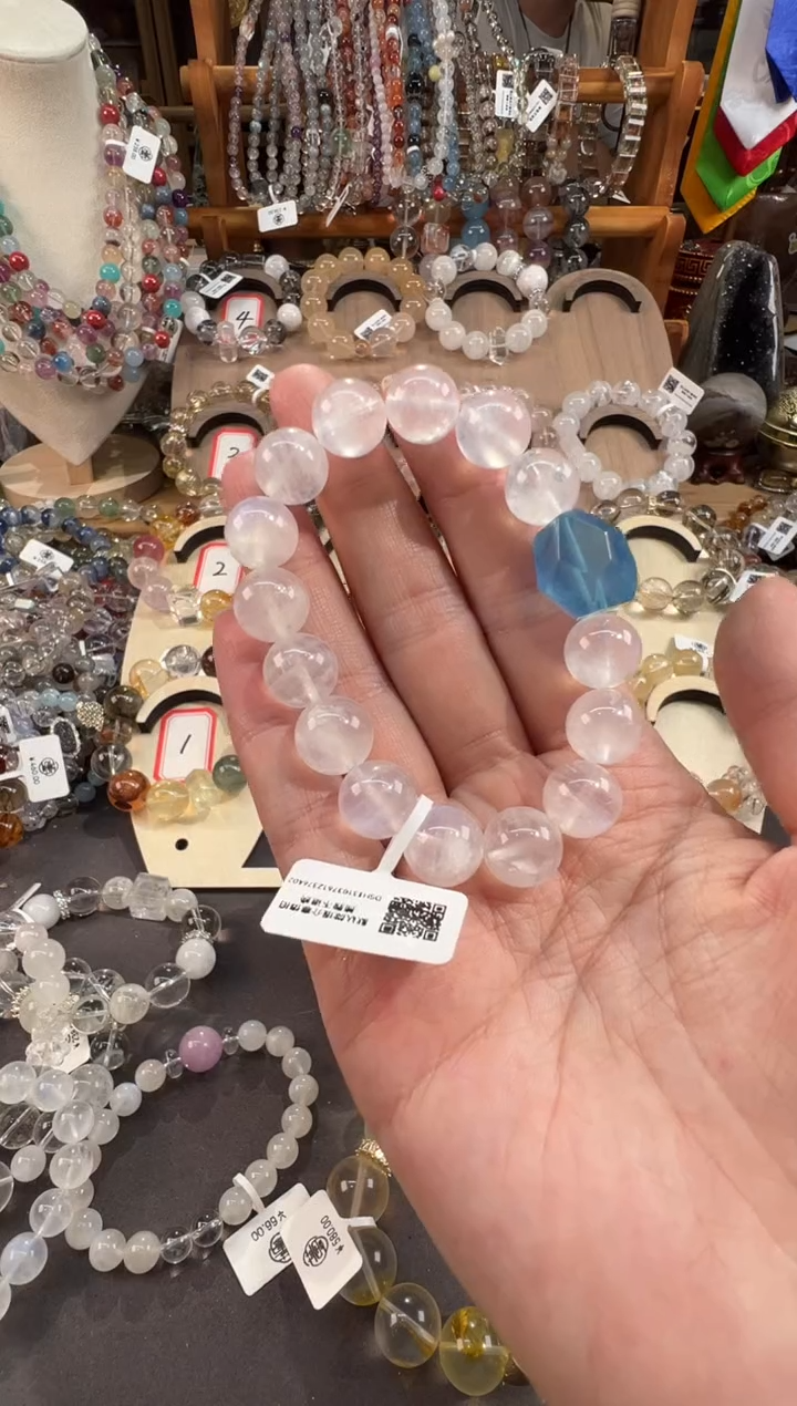 手串合金月光石定制款 天然矿石默认微瑕 娜小宝