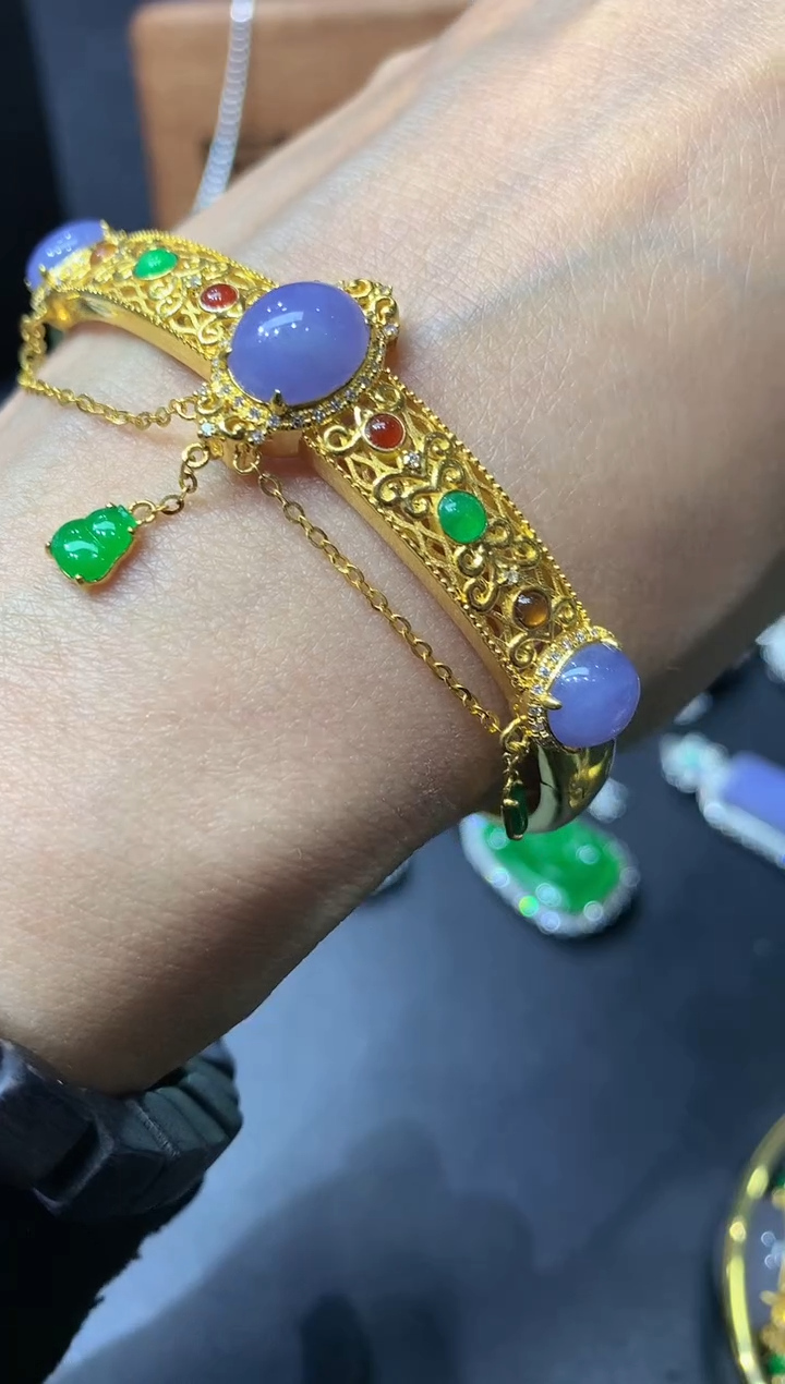 【闪购商品】定制翡翠18K金镶嵌团购