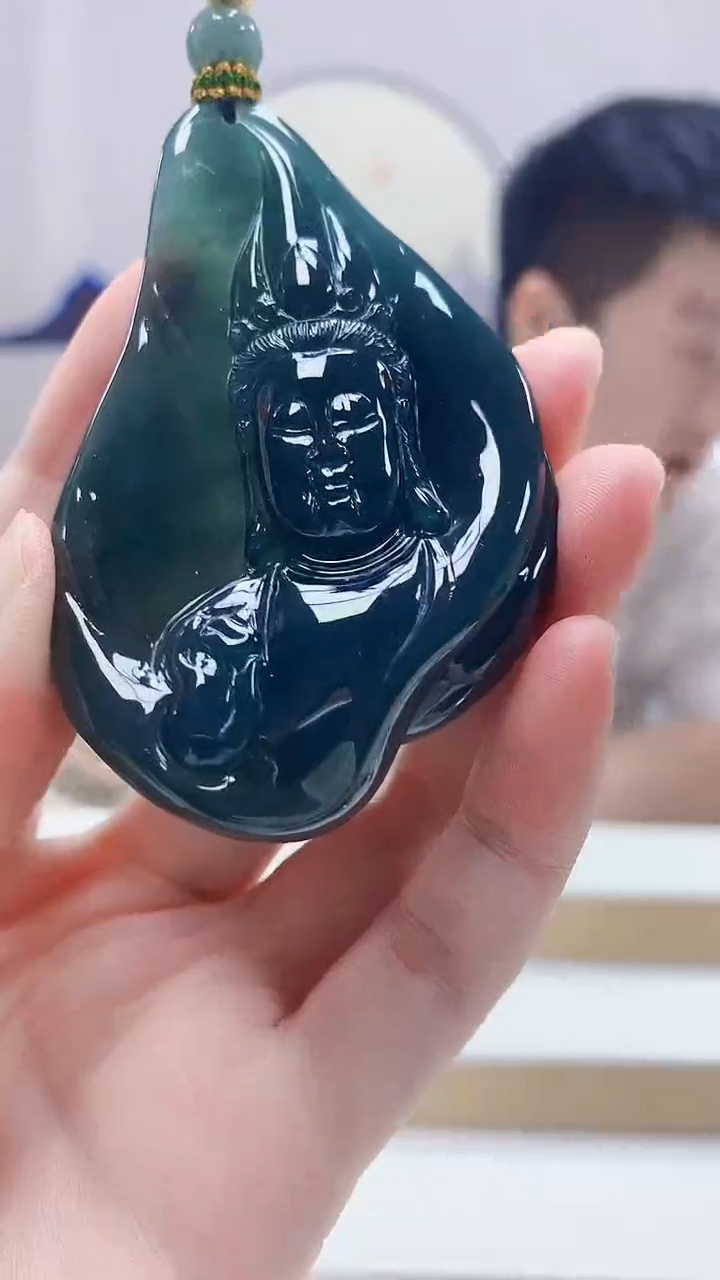 未镶嵌定制翡翠5028zm-毛货挂件24观音