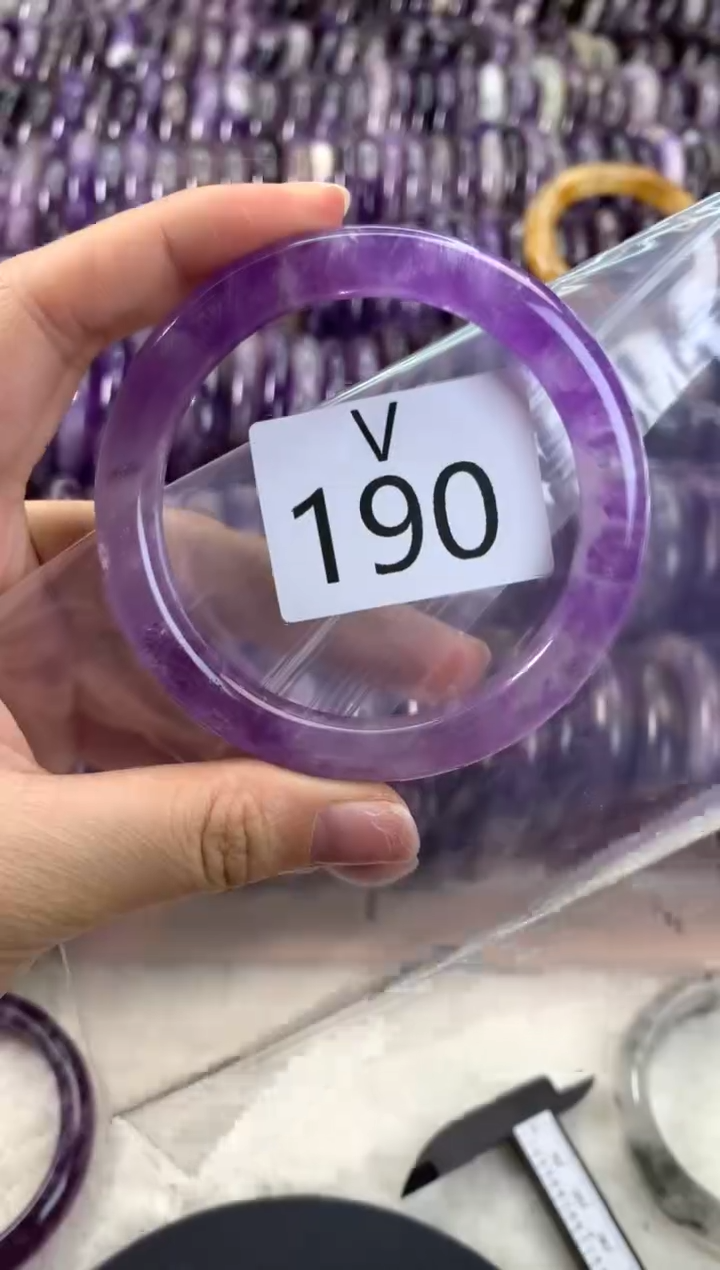 【闪购商品】水晶水晶手镯V未镶嵌190-57