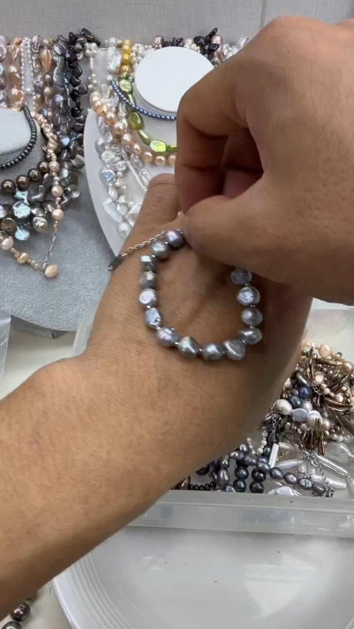 颈饰银S925镶嵌淡水珍珠1