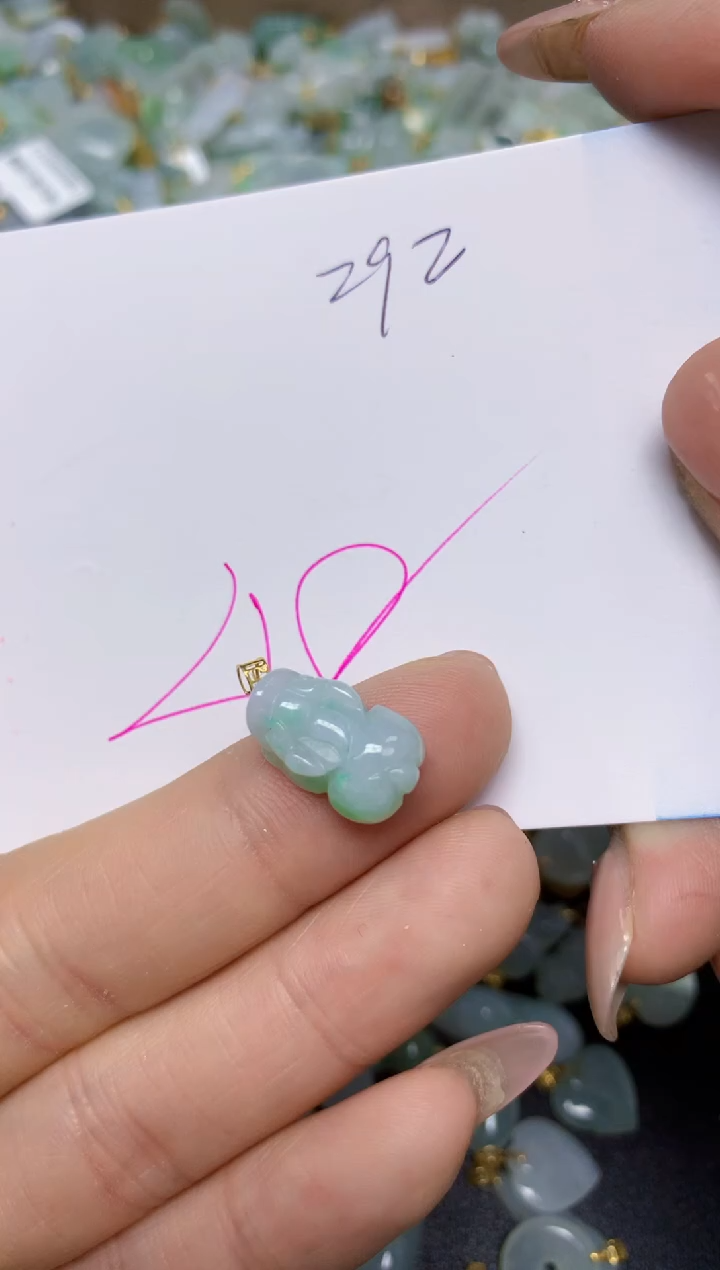 【闪购商品】翡翠挂件18K金镶嵌 天然翡翠A货