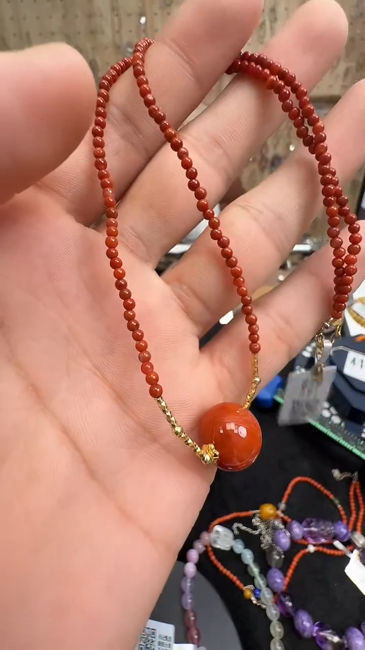 吊坠(赠链)未镶嵌南红玛瑙村0226 约13mm