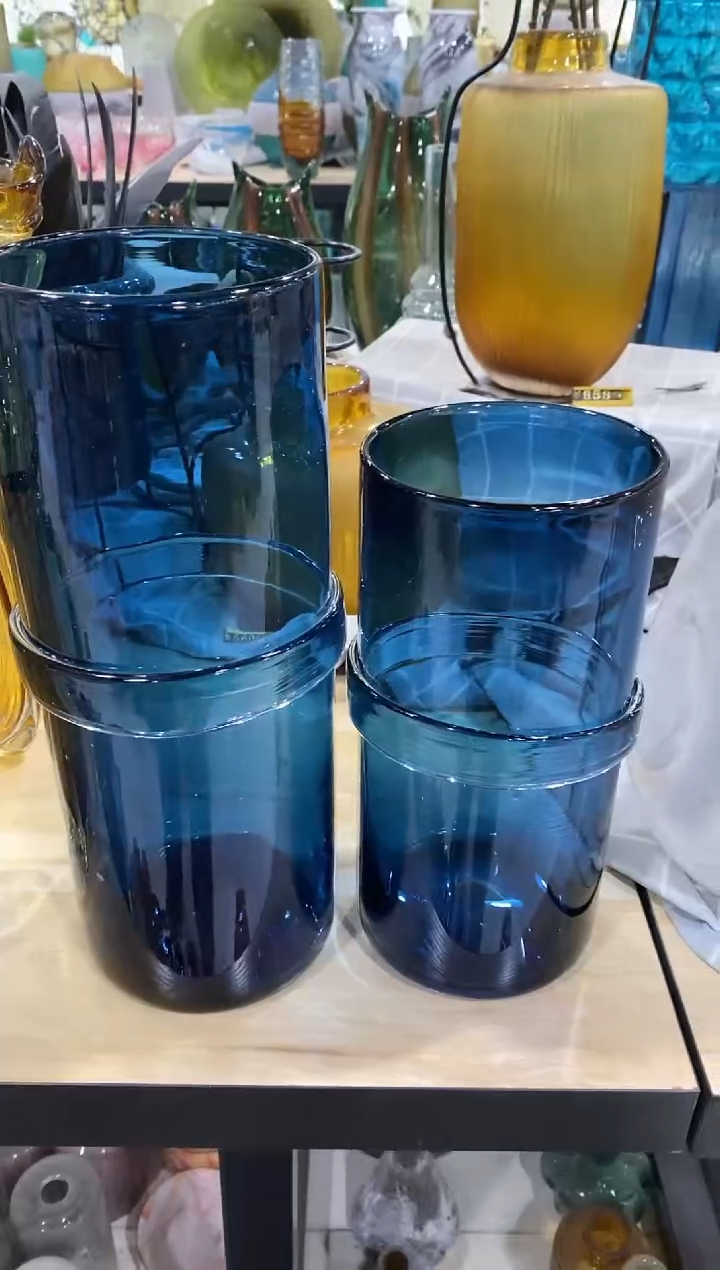 大*导慕忆家手作琉璃花瓶一对