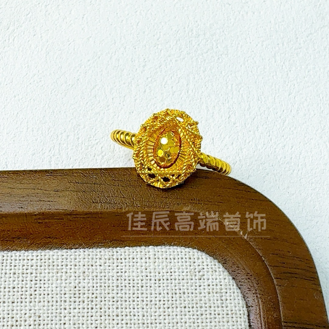 高定鸽子蛋龙鳞开口戒指E053