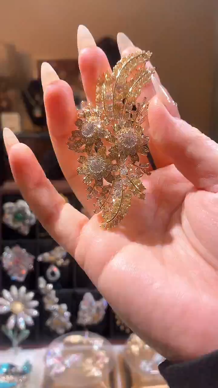 合成立方氧化锆铜合金向日葵花