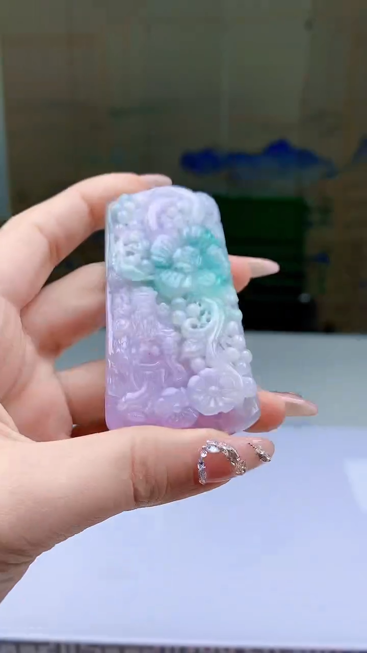 【闪购商品】定制翡翠未镶嵌4688ty-毛货挂件288