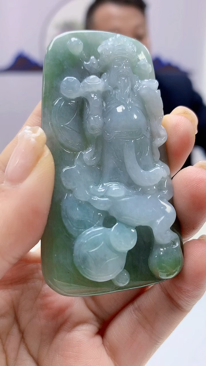 【闪购商品】定制翡翠未镶嵌4969ms-毛货36财神