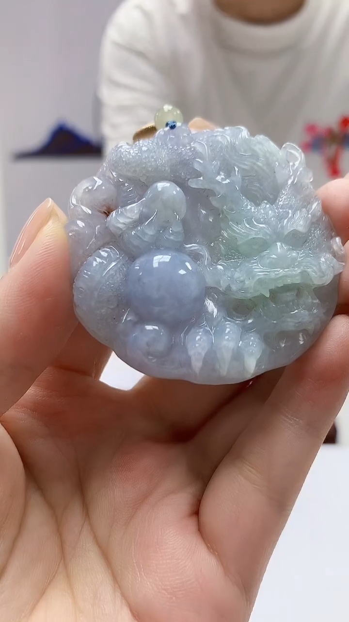 【闪购商品】定制翡翠未镶嵌4812ms-毛货45龙牌