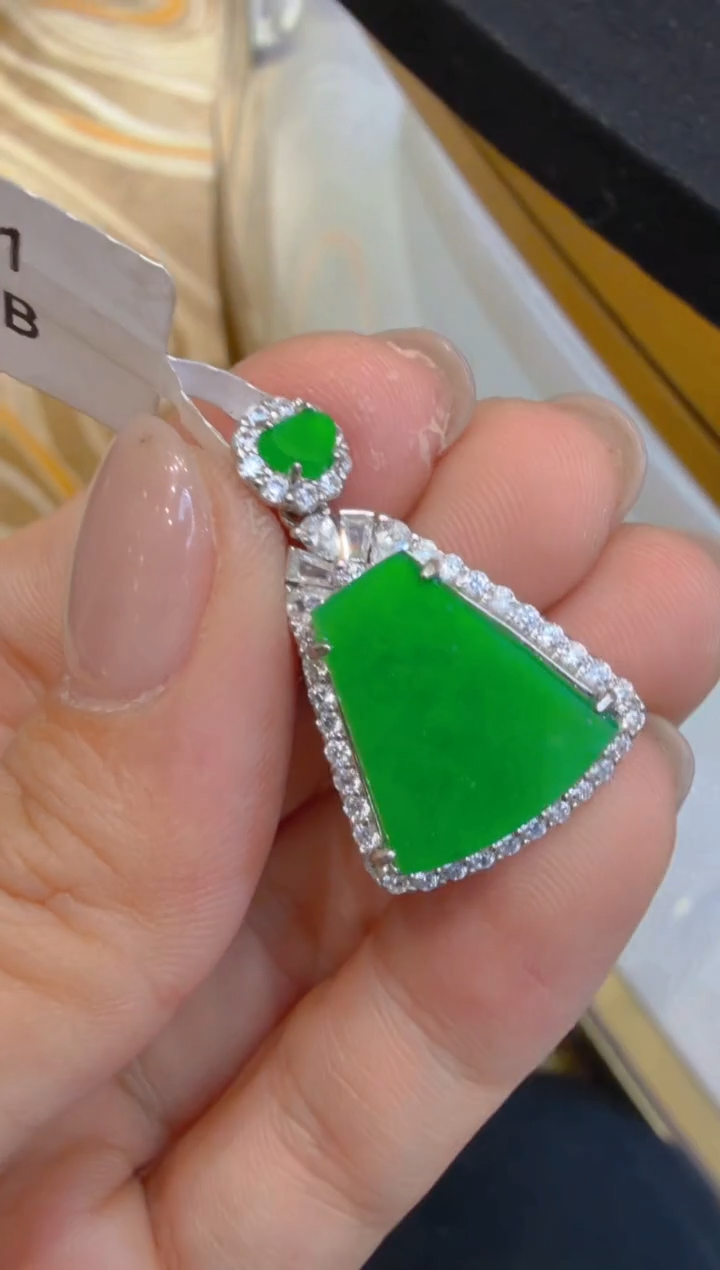 吊坠(不含链)银S925镶嵌翡翠多样性团购发一件