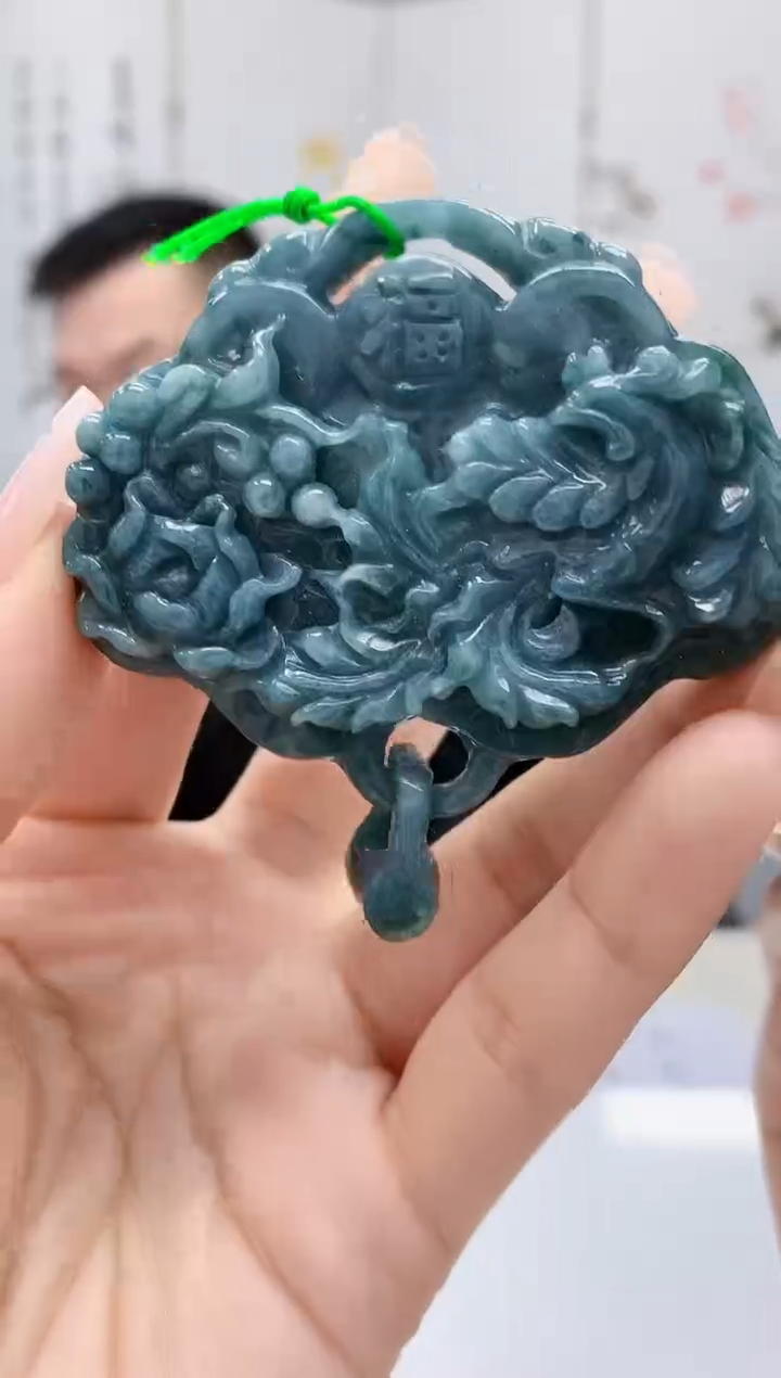 【闪购商品】定制翡翠未镶嵌5152lr-毛货挂件19