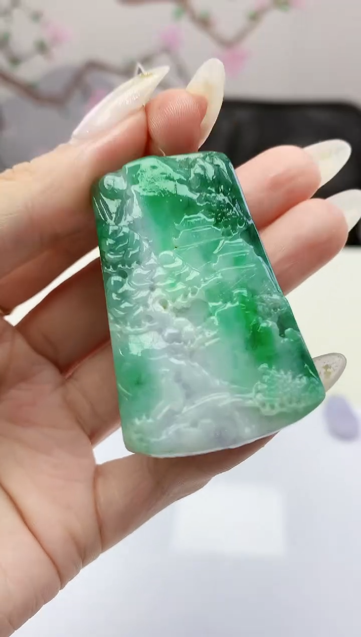 定制翡翠未镶嵌888ee-毛货山水34