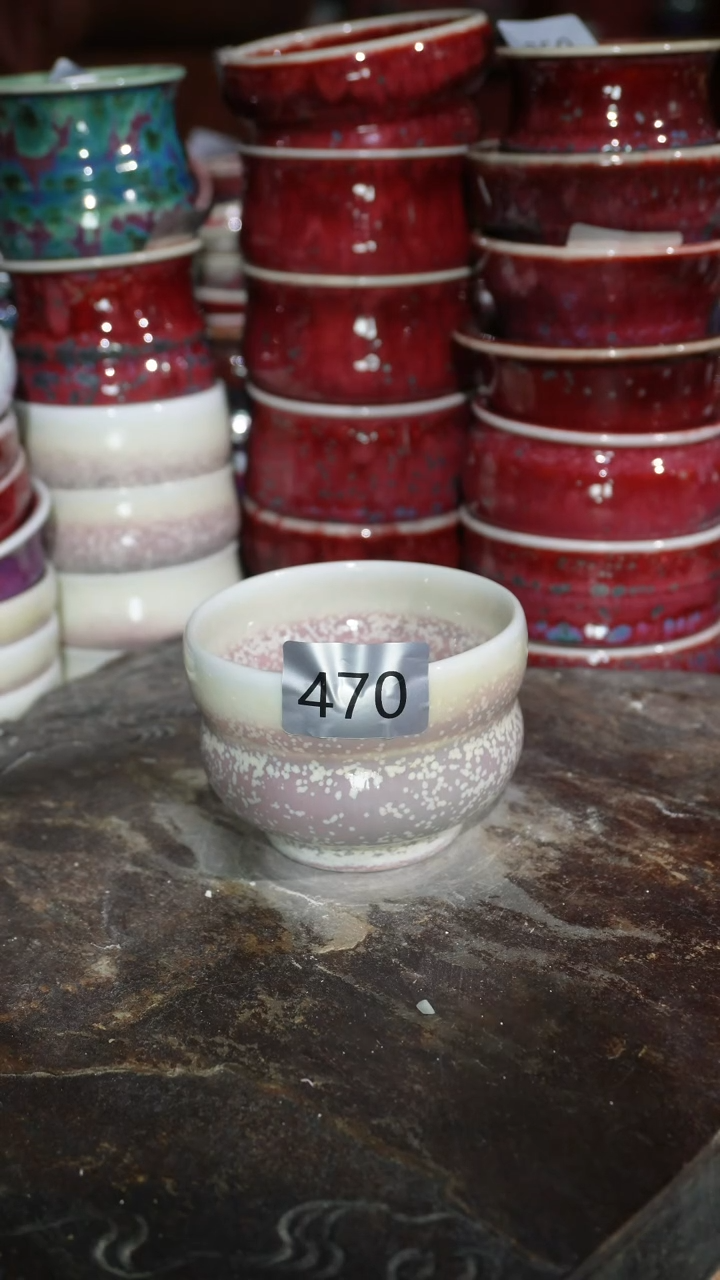 摆件陶精品窑变钧瓷茶器