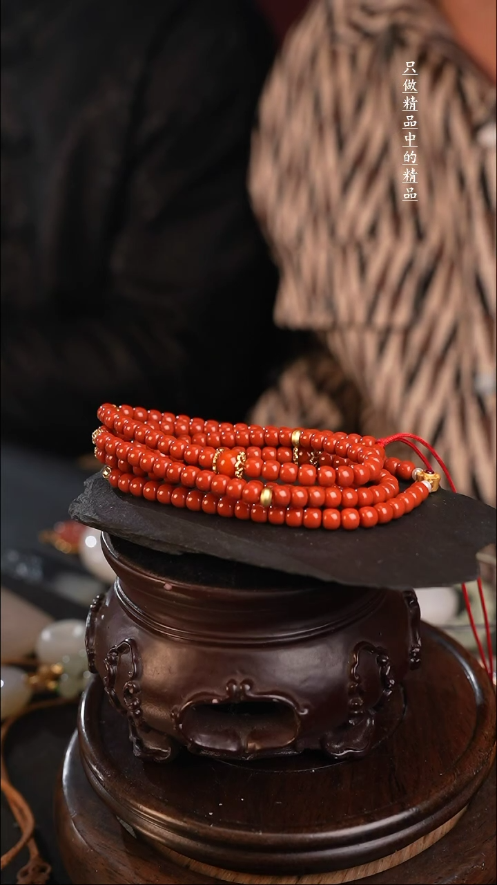 【闪购商品】南红玛瑙项链未镶嵌南红项链4mm