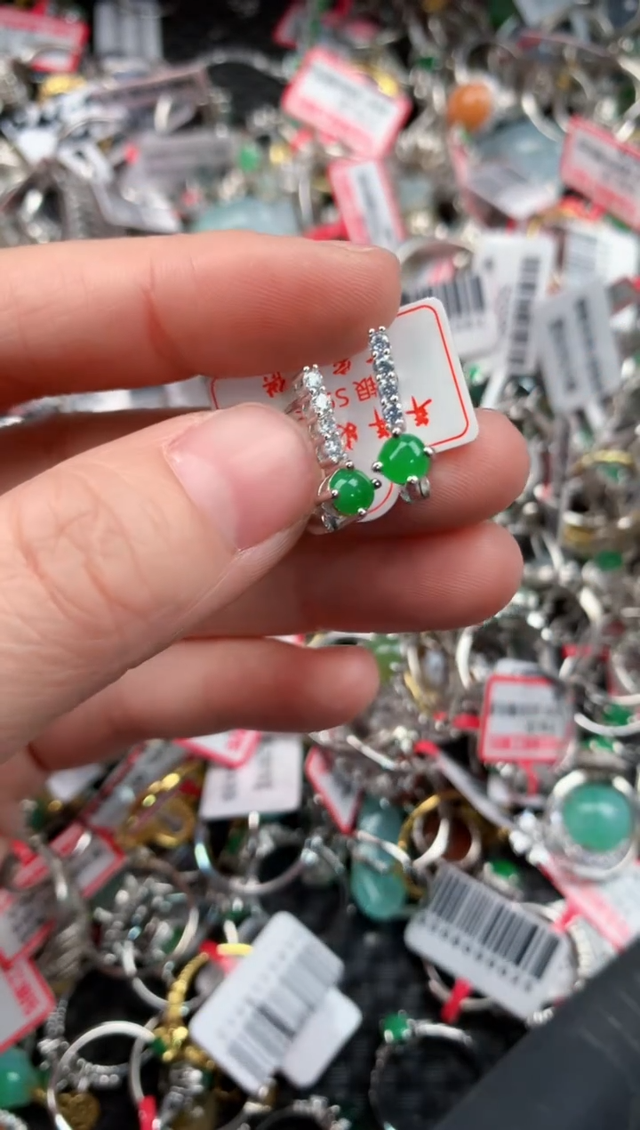 银S925镶嵌戒指翡翠999                  4
