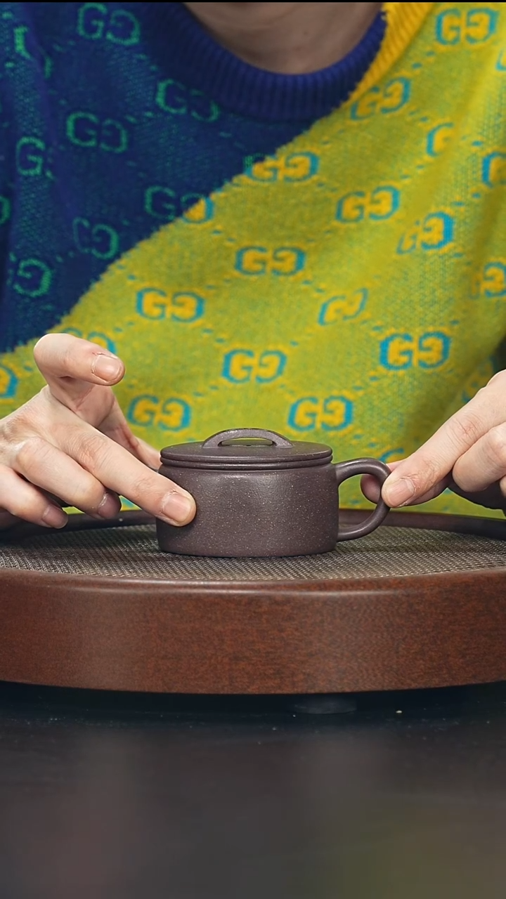 茶壶紫砂汉瓦-老天青-全手工无添加-150cc（完美品）