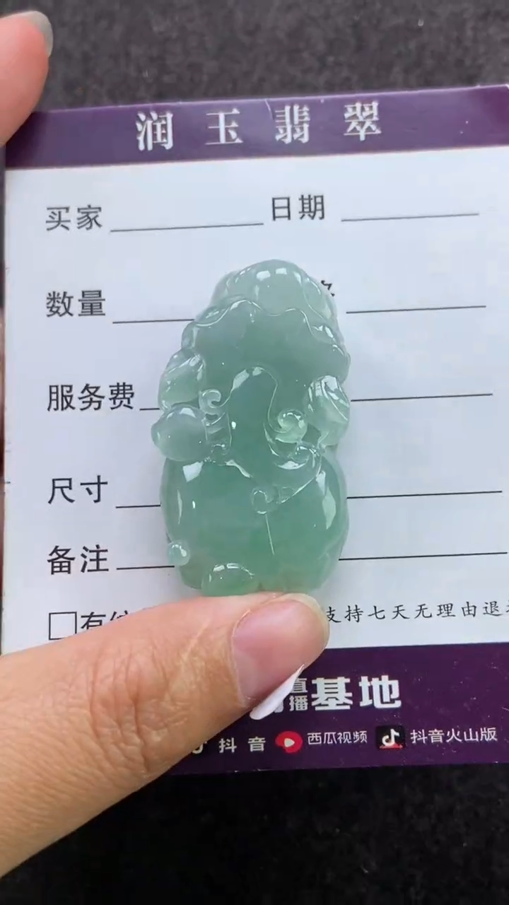 【闪购商品】翡翠吊坠(赠链)未镶嵌云貔貅