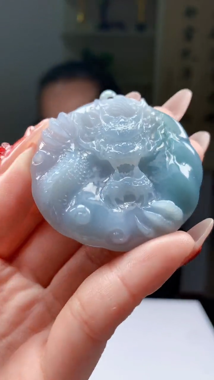 【闪购商品】定制翡翠未镶嵌1049ry-毛货挂件50