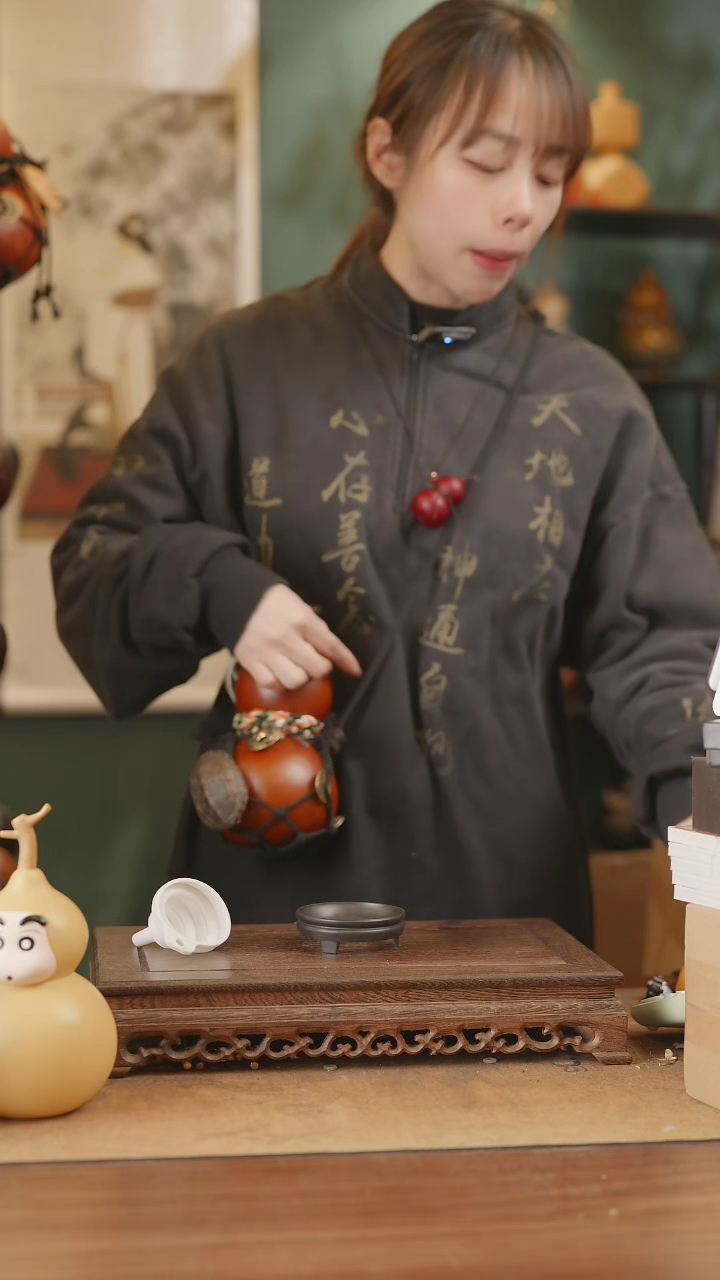 【闪购商品】315号精品天然大漆工艺防渗内胆酒葫芦~