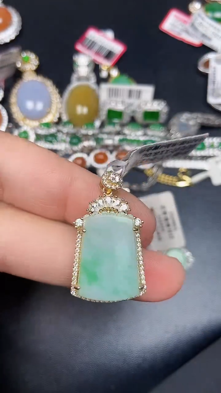 银S925镶嵌戒指翡翠3580