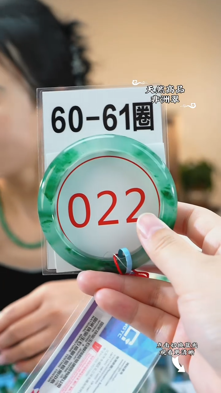 未镶嵌手镯石英质玉（非洲翠）6061