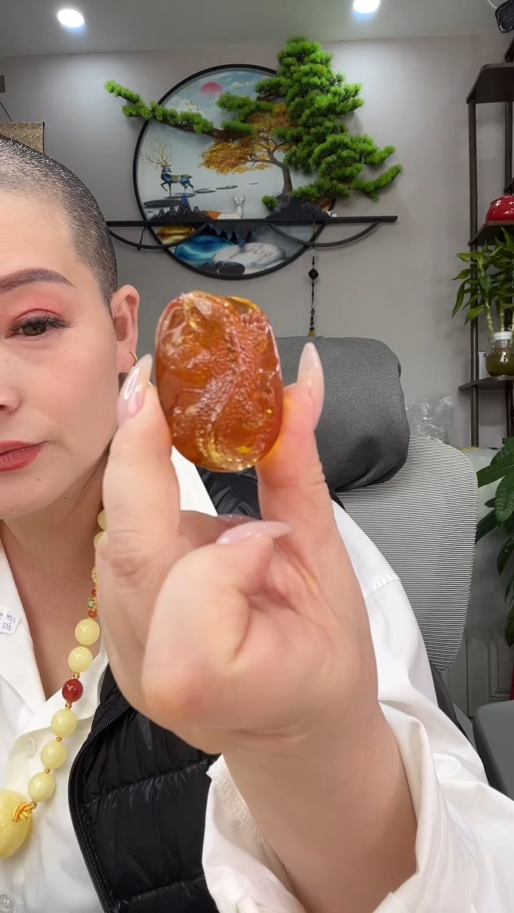 【闪购商品】琥珀戒指银S925镶嵌戒指